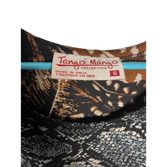 Tango Mango Tiered Ruffle Stretch Sleeveless Animal Print Dress Size Small - Picture 2 of 10